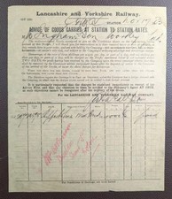 1903 Lancashire & Yorkshire Railway Goods Advice Note