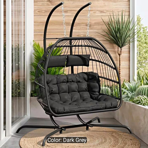 Foldable dark grey hanging egg - foldable,