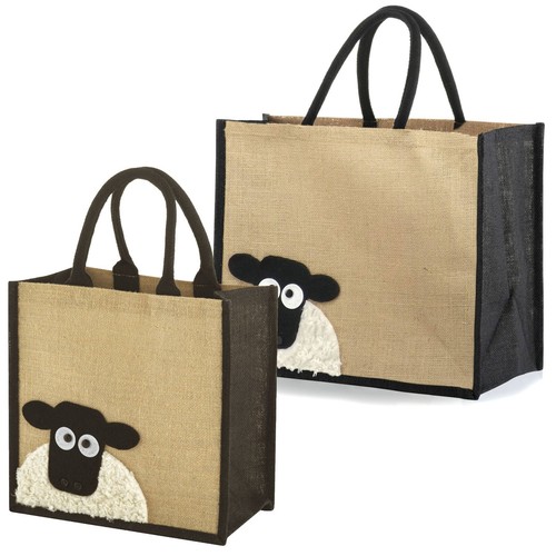 Jute hessian animal black trim - animal,