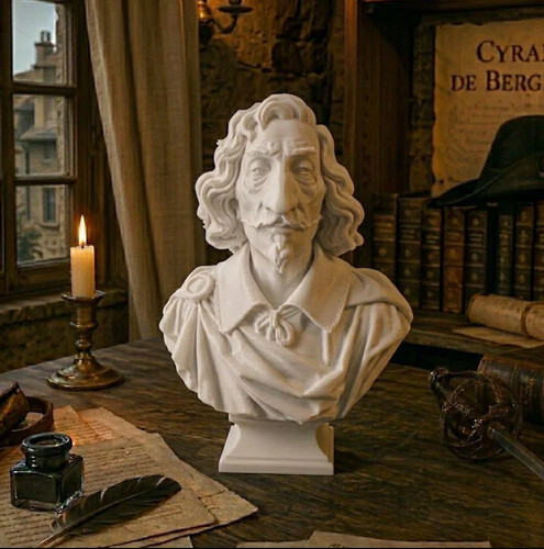 Cyrano bergerac bust statue - de,