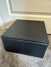 Vintage CD Storage Unit Black Ash Wood Effect Retro Drawers Holds 40 CDs Media