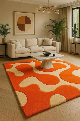Hand tufted wool - hand,