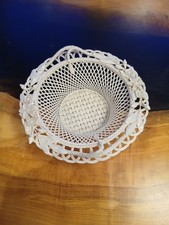 Antique Belleek Weave Basket