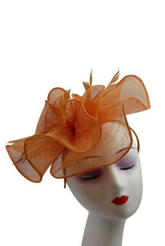 Large fascinator wedding hat - fascinator,