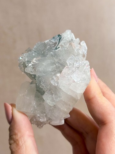 Diamond apophyllite from india - diamond,