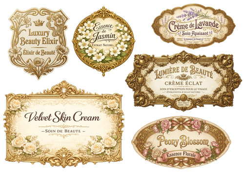 Vintage perfume labels 1xa4 - vintage,