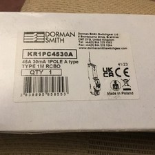 Dorman Smith RCBO 40 Amp 30mA
