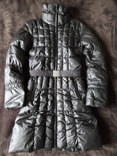 Long down jacket - long, belt