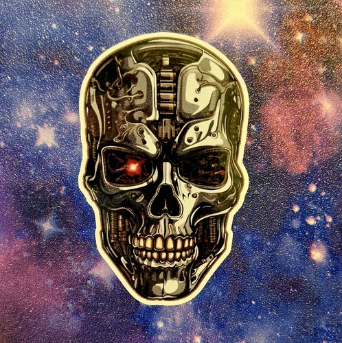 Terminator skull vinyl sticker - skull,