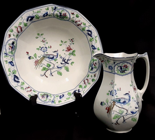 Large bowl pitcher washstand - large,