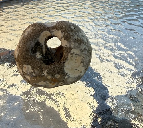 Large natural hag stone - natural, odin