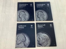 Nickels, Quarters & Dimes collections in Whitman Coin Folders