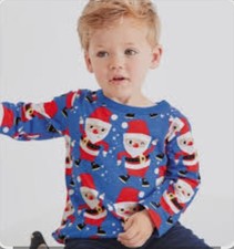 Next Baby Boy Father Christmas Long Sleeve T Shirt Top Size 12-18 MTHS BNWT