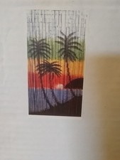 Bamboo Beaded Door Curtain 90 Strings Tropical Sunset Fair Trade