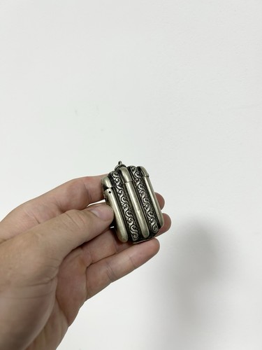 Vesta case white metal hinged - case,