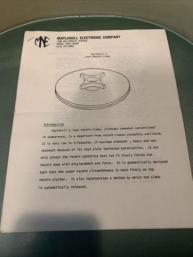 Maplenoll audiophile record - maplenoll,