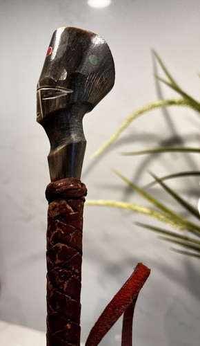 Leather riding crop 65cm - /65cm, rare