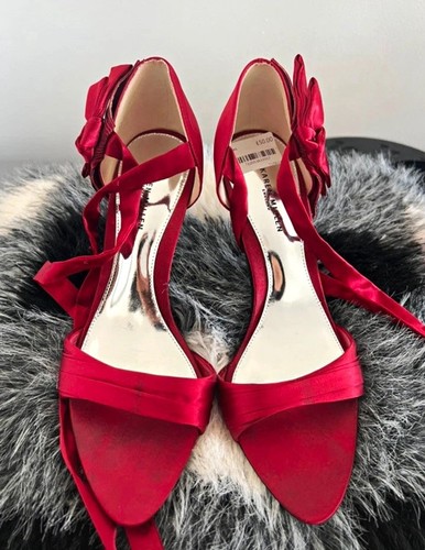 Karen millen red satin - red, strappy