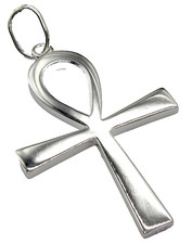 Silver Ankh Cross Pendant