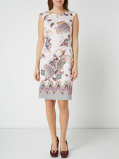 GERRY WEBER Germany Lavender Paisley Sheath Dress Size Medium 8, cotton blend