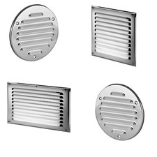 Metal Duct Ventilation Flat Circle Stainless Steel Louvre Air Vent Cover Grille