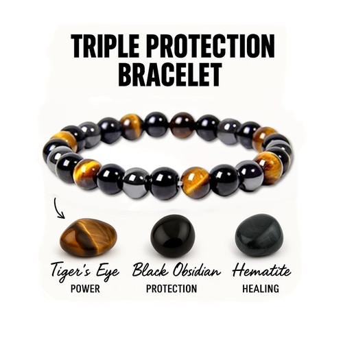Triple protection bracelet - protection, 8mm