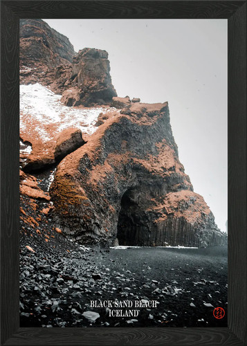 Reynisfjara beach framed wall - beach,