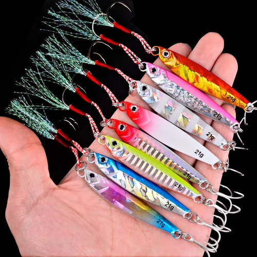 8pcs metal jig fishing - metal,