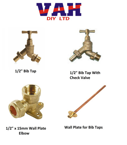 Garden tap fittings brass - &,