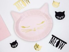 Cat Paper Plates - Pink Kitten