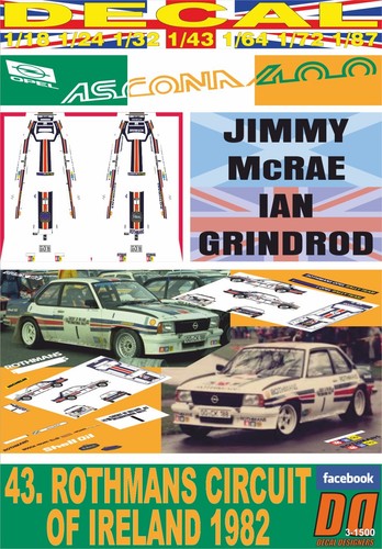 Decal opel ascona 400 - ascona,
