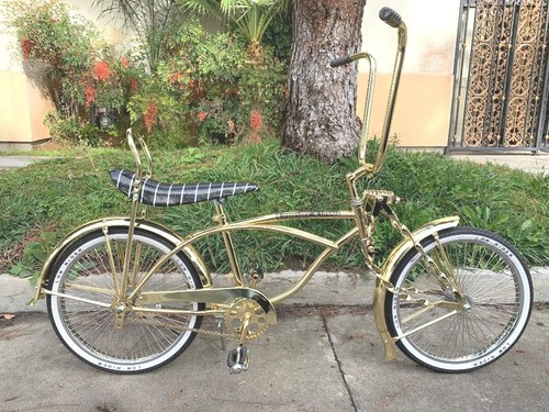 Gold cruiser lowrider bike - cruiser,