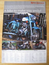 CLASSIC BIKING ROYAL ENFIELD BRITISH STYLE 2009 500 BULLET ADVERT A4 FILE 26