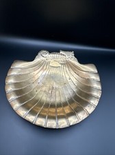 Vintage brass seahorse trinket tray Heavy Gauge 7 x 7 In.