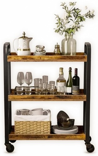 Wooden metal kitchen serving - kitchen,