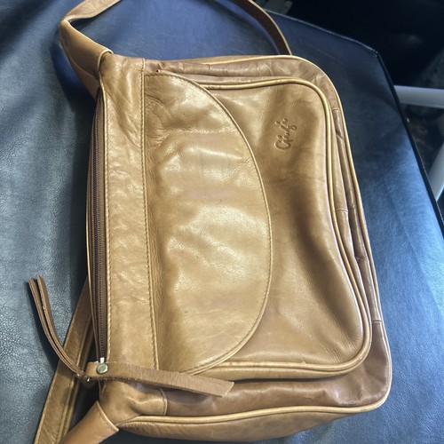 Soft tan leather handbag - soft, by