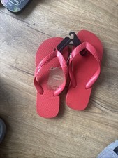 Havaianas Kids' Red Flip Flops Size UK 2.5/3, EUR 35/36