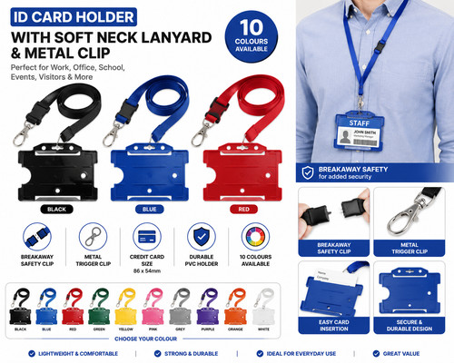 Card holder with breakaway - id,