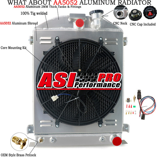 Row aluminum radiator shroud - row,