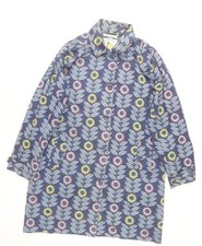 Seasalt Women’s Blue Floral Rain Coat Size 16 Organic Cotton Mac Jacket