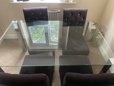 Glass Dining Table With 4