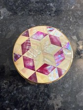 Kigu Vintage Powder Compact with Mother of Pearl Decor