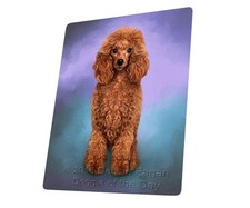Red Poodle Dog Blanket