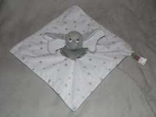 Matalan Dumbo comforter soft toy white blankie Disney star elephant grey