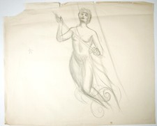 Arthur Wragg (1903– 1976) Drawing of ships Figurehead