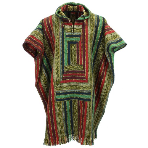 Long poncho hooded cotton - long,