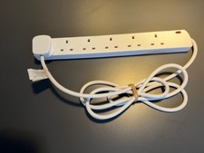 6 Gang Extension Cable - White 2 Meter