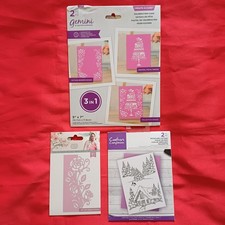 3 Card Making Stamps and dies from Crafters Companion . Cl/Rose, Woodland, Cake