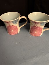 2  CRAZY DAISY PORCELAIN Mugs