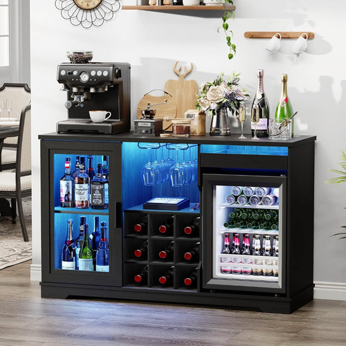 Wine bar cabinet with fridge - wine,